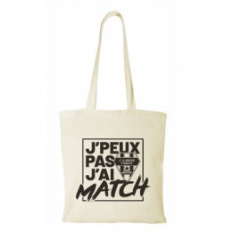 TOTE-BAG "J'PEUX PAS, J'AI MATCH"