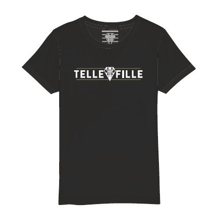 T-SHIRT FILLE NOIR "TELLE FILLE"