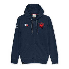 SWEAT CAPUCHE ZIPPE ENFANT MARINE "France"