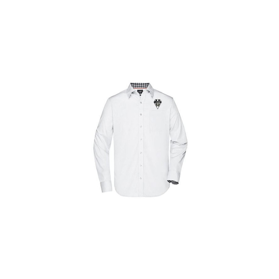CHEMISE BLANCHE & VICHY HOMME