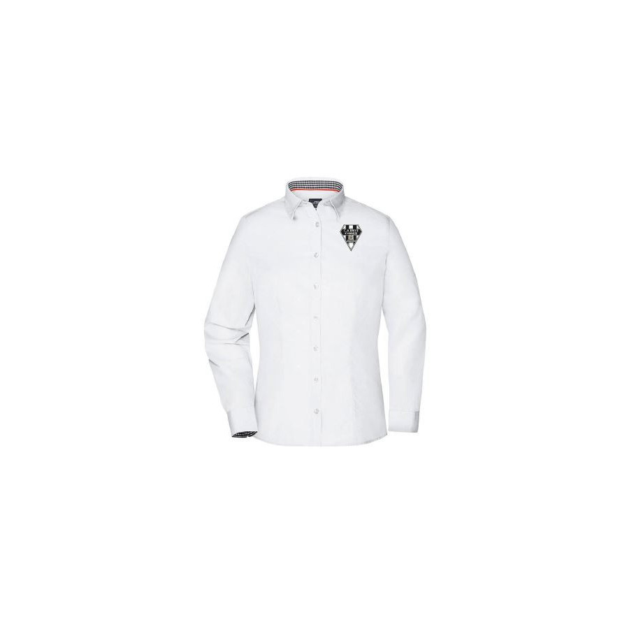 CHEMISE BLANCHE & VICHY FEMME