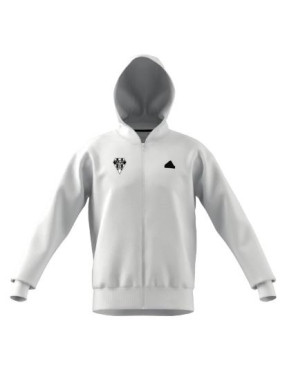 VESTE ZIPPEE CAPUCHE BLANCHE (IJ8840) 