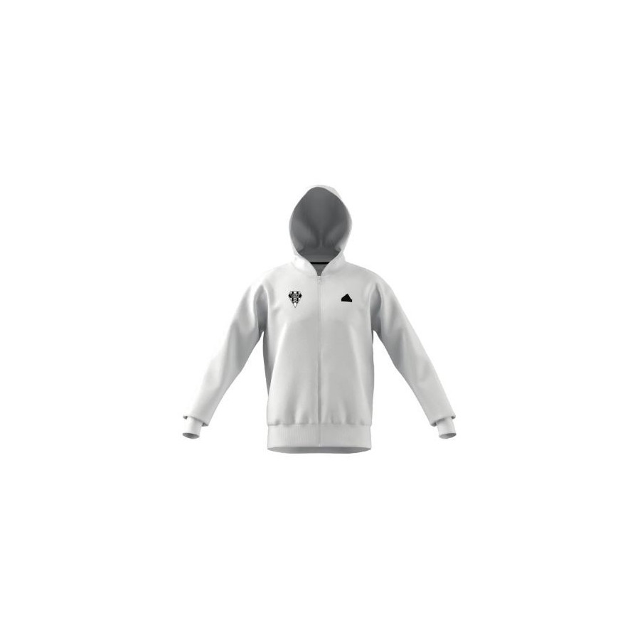 VESTE ZIPPEE CAPUCHE BLANCHE (IJ8840) 