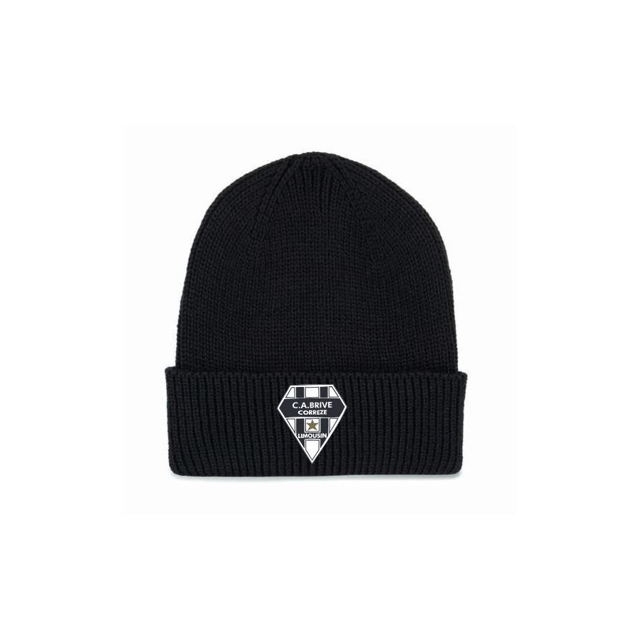 BONNET COTELE BRODE NOIR