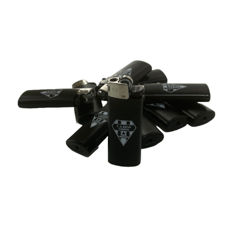BRIQUET NOIR - LOGO BLANC