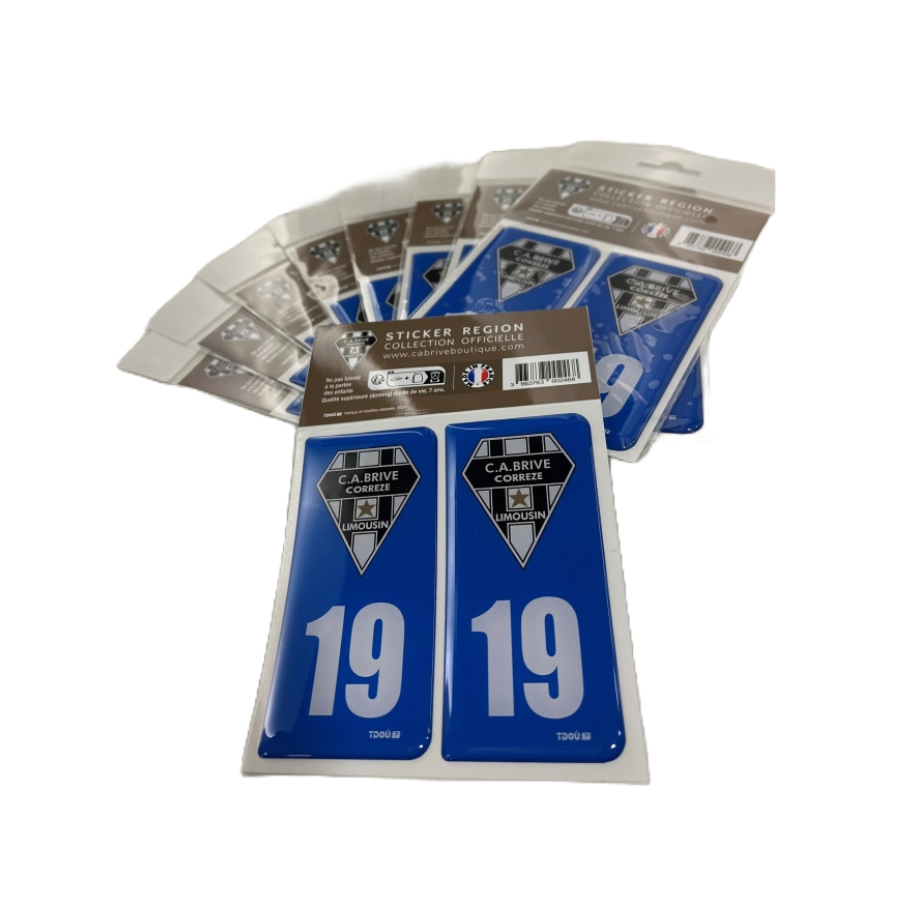 STICKER PLAQUE IMMATRICULATION (LOT DE 2)